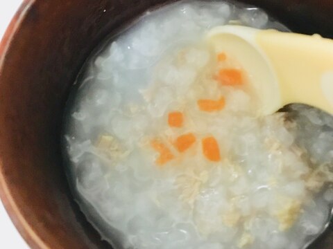 ⁑離乳食 モグモグ期⁑マグロとにんじんのお粥